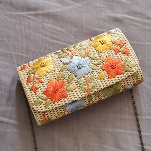 Woven Wicker Clutch